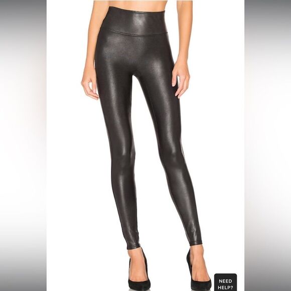 Spanx By Sara Blakely Faux Leather High Waisted Leggings - Picture 2 of 12